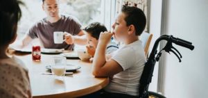 Family having breakfast