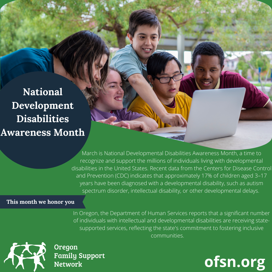March is Developmental Disabilities Month - Oregon Family Support ...